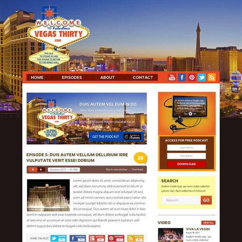 New website design wanted for TheVegas30.com