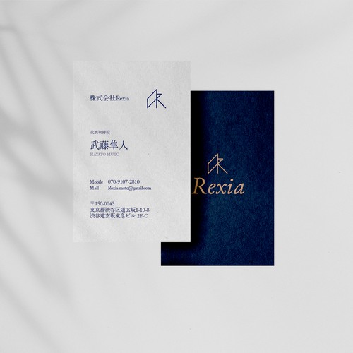Sophisticated business card for Rexia Real Estate