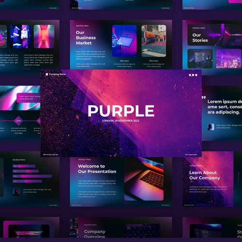 Purple - Technology Pitch Deck