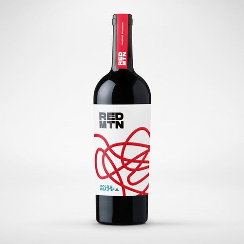 Red MTN Wine Label