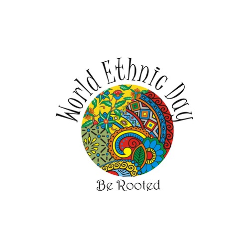 Logo for World Ethnic Day to celebrate ethnic cultures of the world