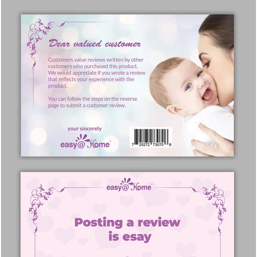 Design an appealing review card for Easy Healthcare