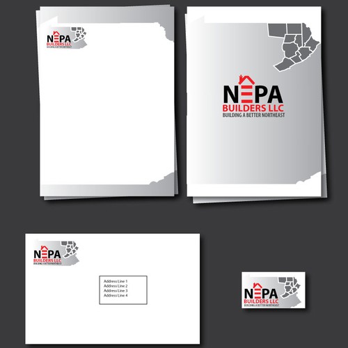 Design a dominant calling card for NEPA Builders LLC