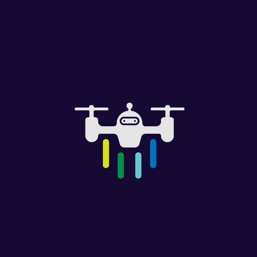 playful and clean drone logo for dronbot production llc