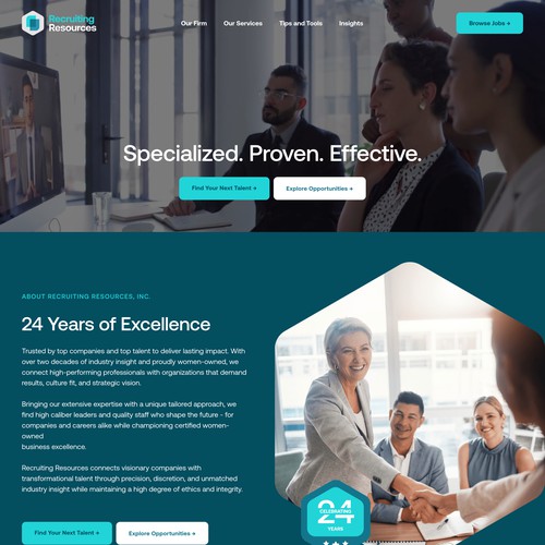 Recruiting Resources | Squarespace Website for a Staffing and Recruiting Agency