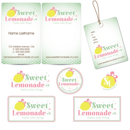 I need a stylish, playful, female logo for an online shop, Brand name and a picture or icon