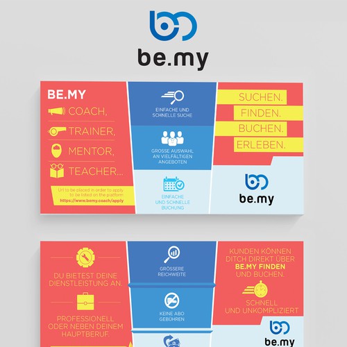 Be.my Postcard Info graphic design