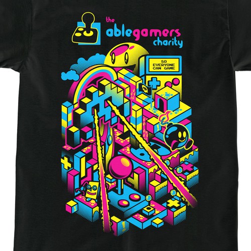 T-shirt design for a Videogame Related Charity