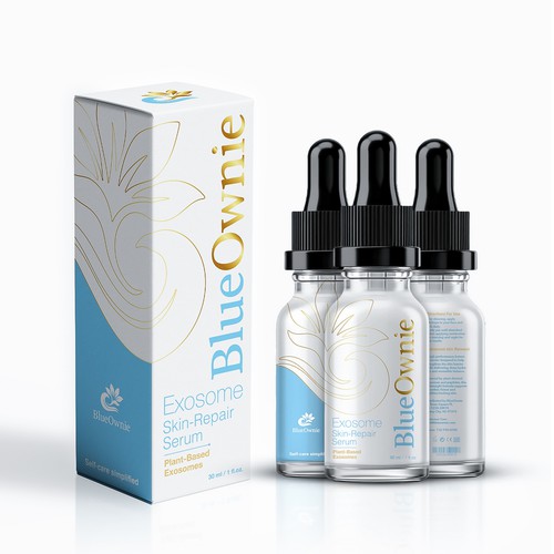 Luxury Packaging Suite: Glass Skin Exosome Serum & Botanical Skincare