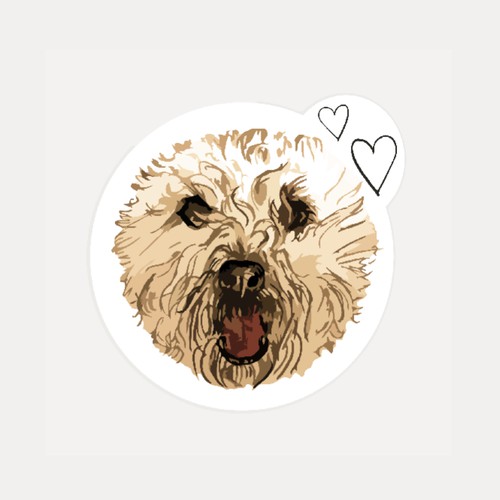 My Wheaten Terrier needs a sticker / embroidery design!