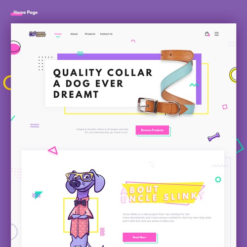 Uncle Slinky Web Design Concept