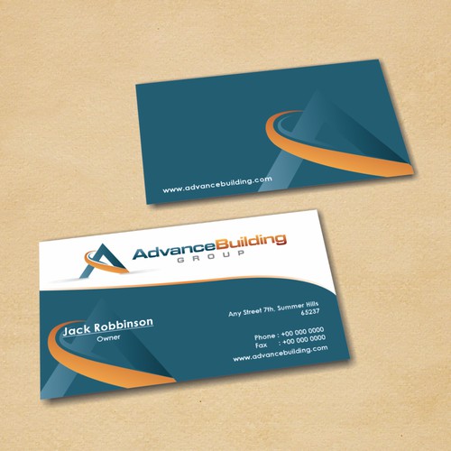 business card for DAdvance Building