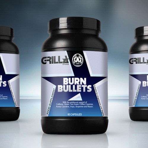 ULTRA MODERN LABLE  REQUIRED FOR LEADING UK SUPPLEMENT WEBSITE 'G'rilla Fitness'