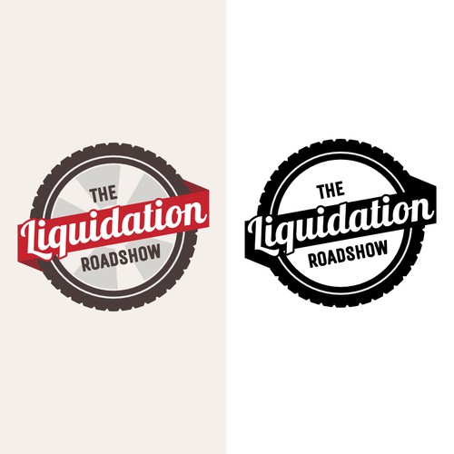 Bold, drive-by logo for the liquidisation roadshow
