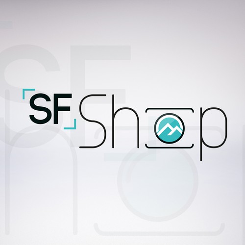 Logo moderne pour la boutique en ligne SF Shop