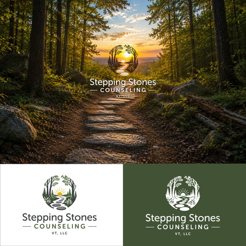 Forest path counseling emblem