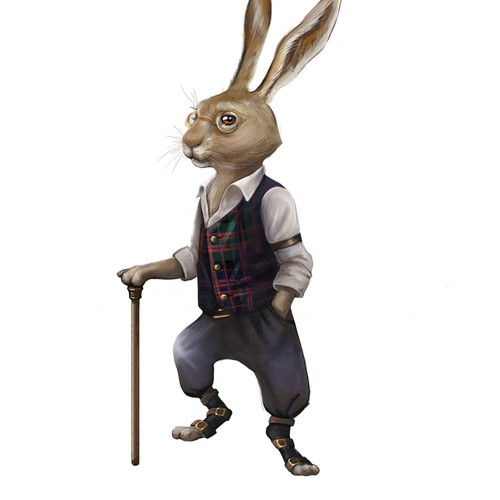 Anthropomorphic Rabbit Character