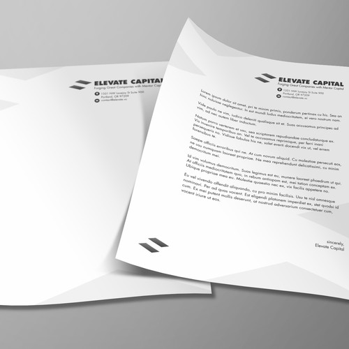 letterhead design for Elevate Capital