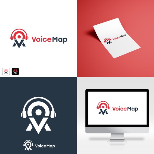 Logo Design for Curiously Human Audio Travel App, VoiceMap
