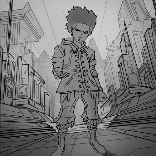 Concept sketch for Alexander Agwu's RED RAPTURE book cover
