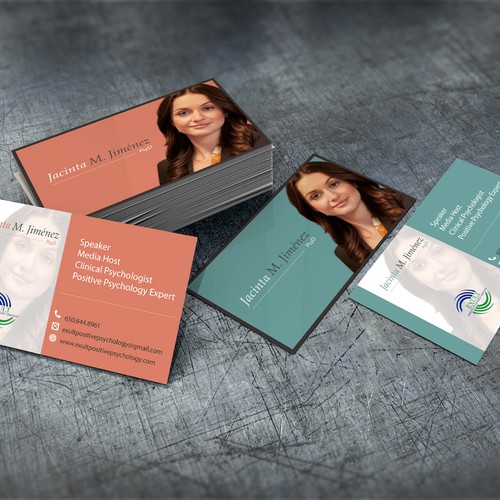 Create a business card for a Positive Psychology Expert and Speaker!