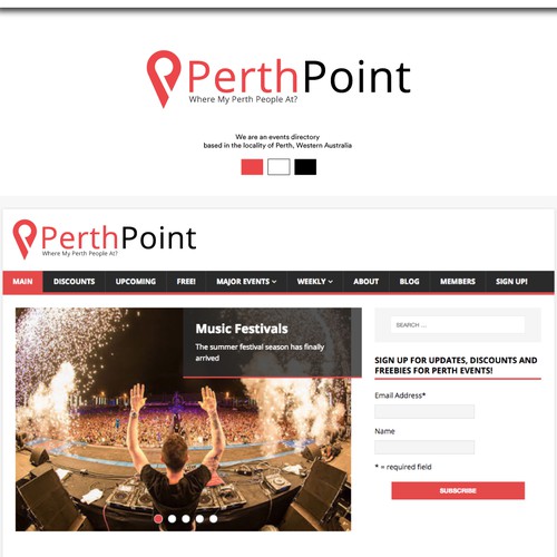 Logo for an Events Website
