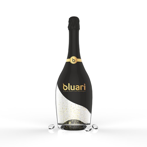 Create new concept package/labeling champagne bottle for Bluari Water.