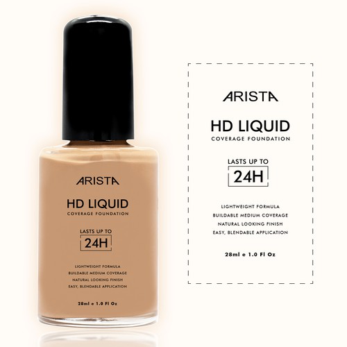 Arista Liquid Foundation Packaging Design