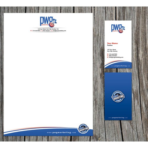 Letterhead and Business Card Design for Marketing Coach