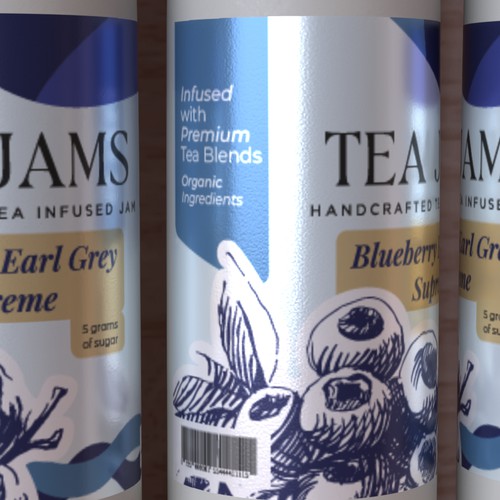 Etiqueta lujosa para marca de mermelada