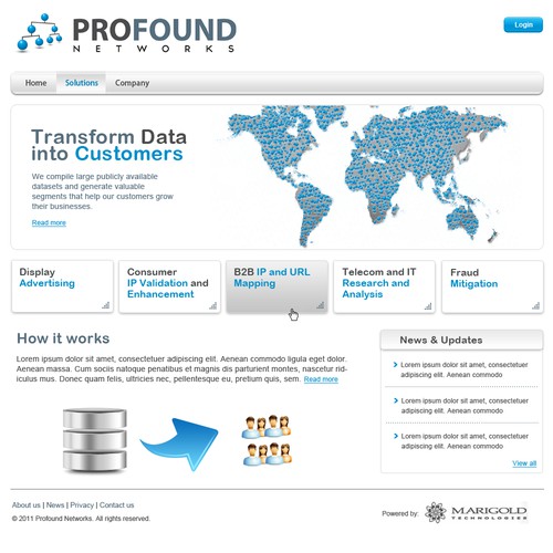 Simple Nav - nice splash page.