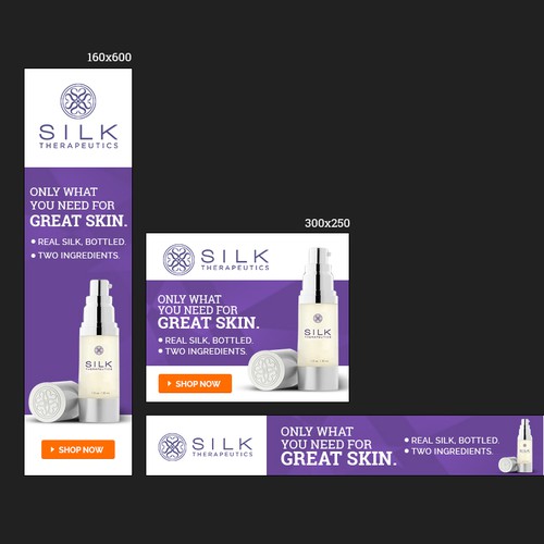 Luxury Silk Skincare Banner Ad