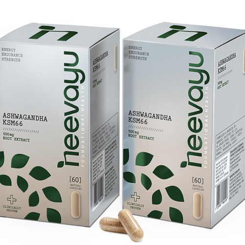 Minimalist packaging for a Ayurvedic and Botanical Supplement Brand