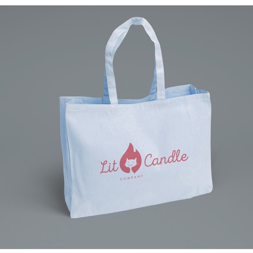 lit candle bag
