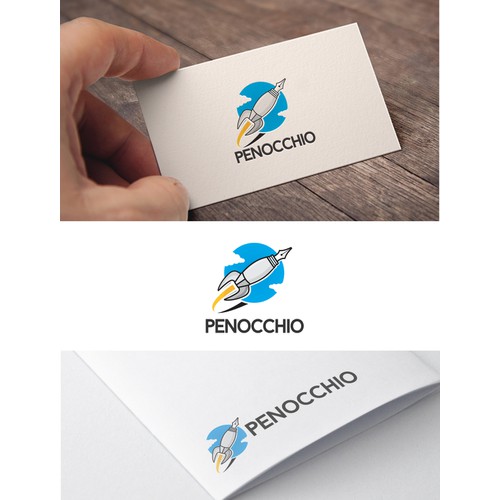 Create a simple, modern and trendy logo capturing pen/pencil illustration