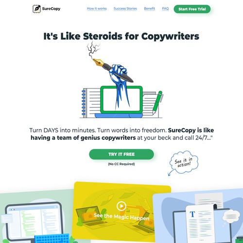 Sure Copy AI Website Design