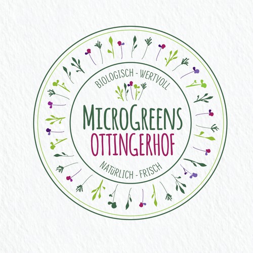 Logo for MicroGreens nursery.
