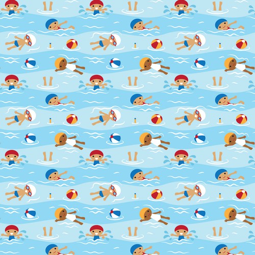 Swimming textile design