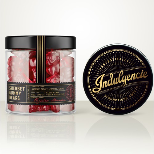 Indulgencie logo and labels design