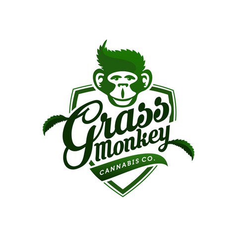 Grass Monkey Cannabis Company Logo Design