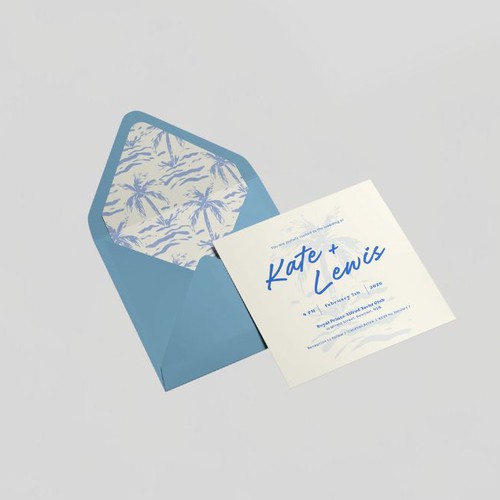 Wedding Invitation for Kate + Lewis