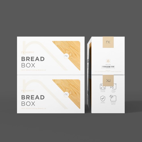 Stylish, modern box packaging needed for our premium Nordic inspired Bread Bin.
