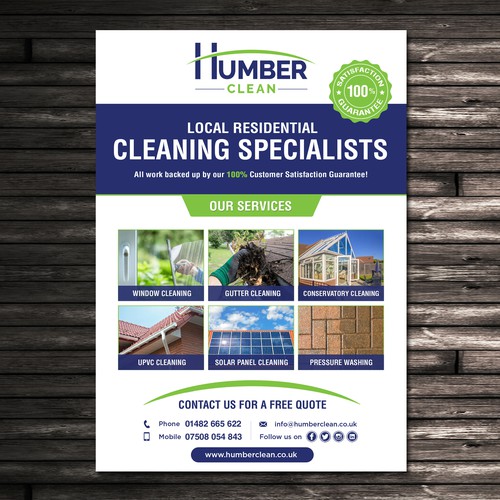 A5 Flyer for Cleaning Company