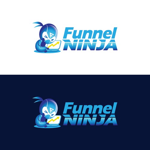 Ninja Logo Character for Web Funnel Marketing