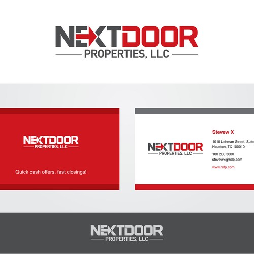 Help Next Door Properties, LLC with a new logo and business card