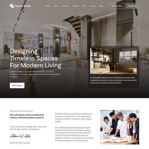 Architect Studio Landing Page