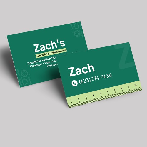 Business Card for Zach