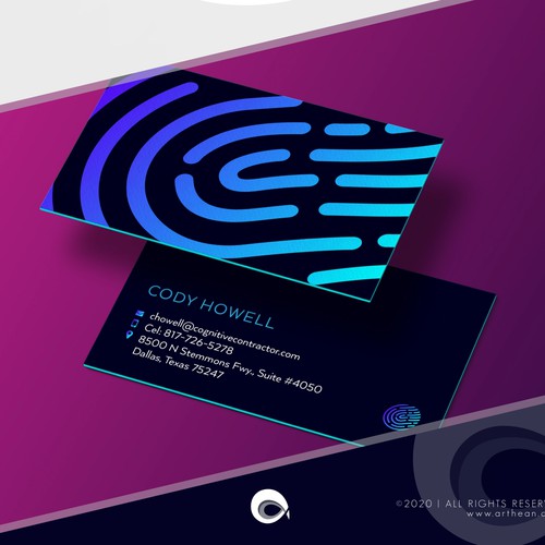 Cool Business Card Design for Tech Company