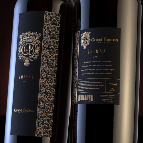 Luxury wine label design