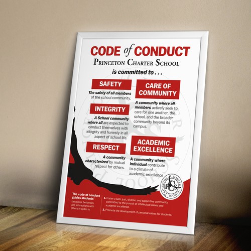 Code of Conduct sign Princeton Charter School